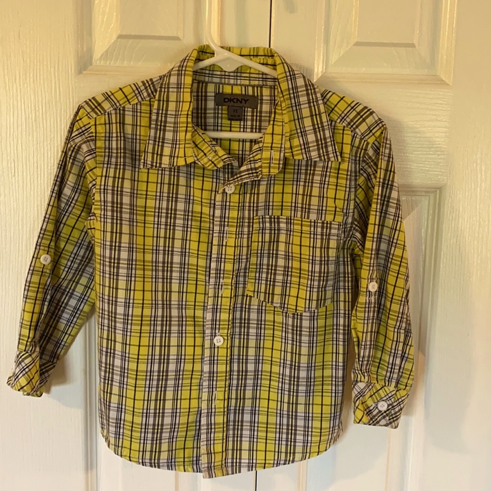 Toddler boys button up shirt, DKNY